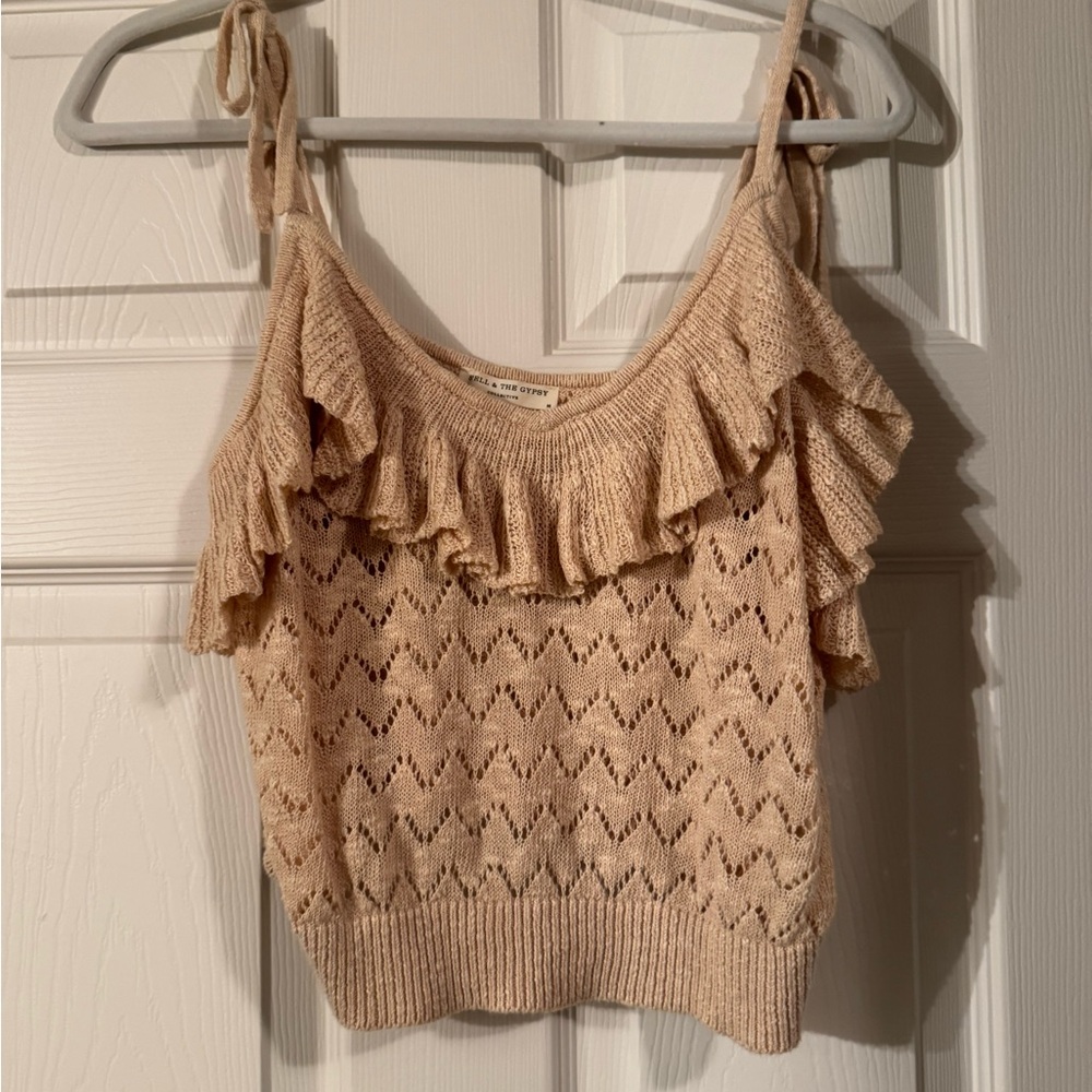 Spell Ruffled Knit Tank Top